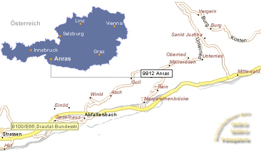 Karte Anras